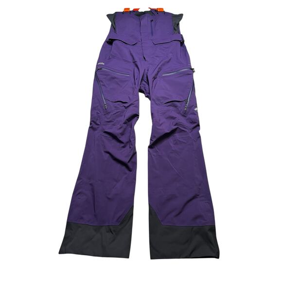 Orage Men’s Ski Snow Bib Pants Purple/Black Sz Large Waterproof Technical Shell - Picture 5 of 16